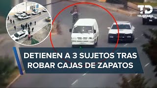 Tras persecución policías detienen a tres presuntos asaltantes en Cuautitlán Izcalli [upl. by Maiocco]