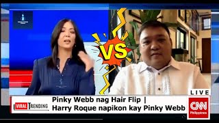 Viral Pinky Webb Hair Flip  Harry Roque Napikon Kay Pinky Webb [upl. by Eruza]