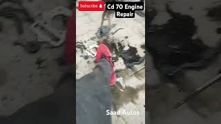 How to Cd 70 Engine Repair  shorts cd70modified saadautos [upl. by Lertnom]