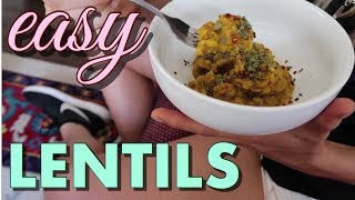 Lentil Recipe  Easy Protein Serving Good for Bright Line Eating and WFPB [upl. by Shela]