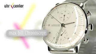 Junghans 027400344 Max Bill Chronoscope Herrenuhr [upl. by Novhaj]