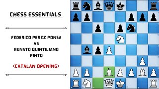 Federico perez ponsa vs Renato quintiliano pinto  Catalan opening [upl. by Annav]