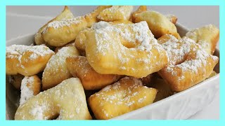 Recette facile de beignets de carnaval bugnes merveilles  Easy carnival donuts recipe [upl. by Liartnod]