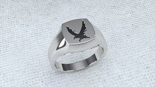 Rhino 3D Tutorial How to Craft Exquisite Crow Seal Signet Rings [upl. by Aitsirk273]