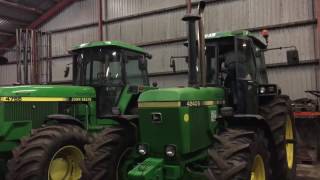 John Deere 4240s cold start [upl. by Anirdna]