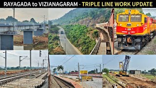 Rayagada to Vizianagaram Triple Line Latest Work Update  VZM  TIG  Railway Station ReDevelopment [upl. by Natsreik422]