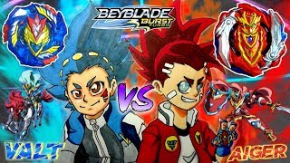 TURBO FINALE TURBO VALTRYEK VS TURBO ACHILLES  Beyblade Burst Turbo Slingshock Switchstrike [upl. by Ainitsirc110]