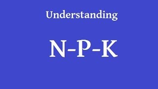 Understanding N P K  Straight to the Point [upl. by Eelrebmik]