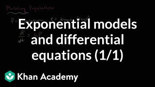 Modeling population with simple differential equation  Khan Academy [upl. by Ailak385]