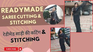 Readymade Saree Cutting amp Stitching  Ready To Wear Saree Cutting And Stitching  Archan Sharma [upl. by Mala965]