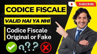 Verifica Codice Fiscale  Codice Fiscale Original Hai Ya Fake  Controllare Codice Fiscale Online [upl. by Aneres]