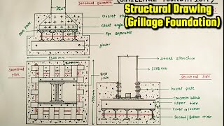 Structural Drawing Grillage Foundation For Civil Engineering Final Year Students [upl. by Bussey]