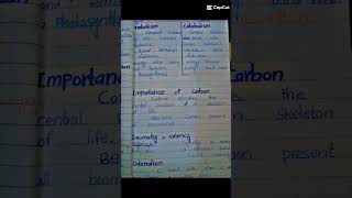 Biology class 11 chapter 2 topis Metabolism and Importance of carbon short notes shorts notes [upl. by Placido]