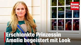 Erschlankte Prinzessin Amalia begeistert mit Look  kronetv NEWS [upl. by Elijah]