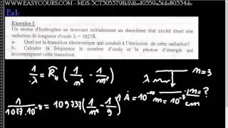 7  Exercice 1 Spectre demission  Atomistique S1 [upl. by Errol]