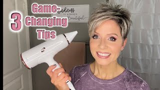 GAMECHANGING BLOWDRYING TIPS  Adding Volume Shine amp Correcting Cowlicks [upl. by Rooker]