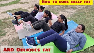 How to lose belly fat and Obliques fat at home [upl. by Frentz169]