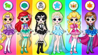 Disney Princess Become Sailor Moon  DIY Paper Dolls Fashion [upl. by Nolram]