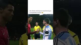 The greatest handshake in football history 🥹 shorts football ronaldo messi [upl. by Aihsram]