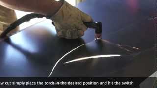 Plasma Cutting  Feather out of sheet steel [upl. by Augustus]