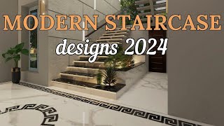 Modern Staircase Designs 2024 Elevate Your Home with Contemporary Elegance [upl. by Lamaj296]