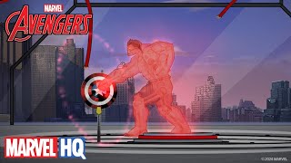 Captain America VERSUS Red Hulk  Testing out Powers in the lab [upl. by Glovsky]