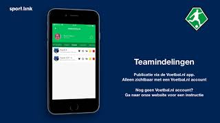 Voetbalnl app  Jouw teamindeling bekijken [upl. by Aneerak]