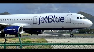 Jetblue A321 Takeoff from St Maarten  SXM [upl. by Ynoep]