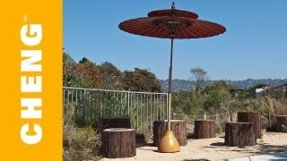 Make a Concrete Umbrella Stand from an Ikea Lamp Shade [upl. by Nahrut]