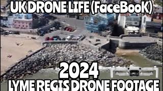 Lyme Regis Coast Dorset DJI Mini 2 Drone Footage June 2024 [upl. by Yrrehc852]