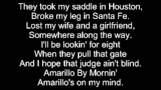 Amarillo by morning lyrics [upl. by Burkley]