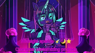 Midnight sparkle character customizing prosses  Part 16  Enjoy😆🧡💛🖤🤍 [upl. by Odnalo141]