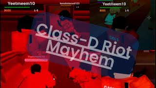 ClassD Riot Mayhem  SCP Site Roleplay Roblox [upl. by Leonsis]