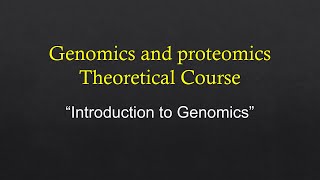 Introduction to Genomics Structural Functional amp Comparative Genomics [upl. by Rehsu]