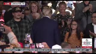 President Trump introduced by Sage Steele at Lancaster PA town hall [upl. by Ytoc]