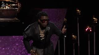 THERON THOMAS Wins Songwriter Of The Year NonClassical  2024 GRAMMYs Acceptance Speech [upl. by Gombach]