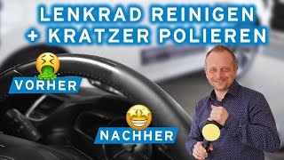 Schnelle amp Einfache Lenkrad Reinigung  Kratzer im Lack richtig polieren 37 Frag Schuster [upl. by Venator]