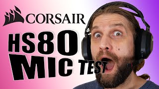 Corsair HS80 RGB Wireless Mic test and Review [upl. by Nahtaneoj]