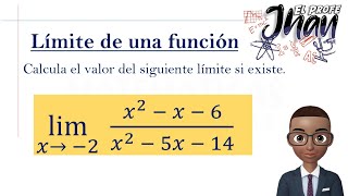 Límite de una función racional aplicando factorización [upl. by Anil]