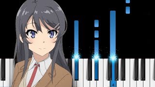 Seishun Buta Yarou wa Bunny Girl Senpai no Yume wo Minai ED  quotFukashigi no Cartequot  Piano Tutorial [upl. by Anelad]