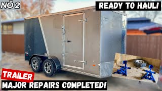 Rebuilding A Salvage Enclosed Trailer  Part 2 [upl. by Russom398]