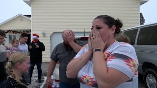 Parents of 12 break down sobbing when they discover what Secret Santa has brought them [upl. by Ardnac]