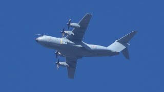 Shaky A400M Atlas flying over [upl. by Attesor]