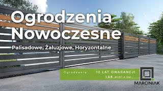 Ogrodzenia nowoczesne palisadowe żaluzjowe horyzontalne stalowe [upl. by Melvena]