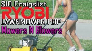 Ryobi 65hp BRIGGS amp STRATTON LAWN MOWER CARBURETOR CLEAN 5 LAWN MOWER FLIP FOR 95 PROFIT [upl. by Atniuqal562]