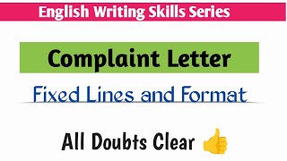 Complaint Letter  Format of Complaint Letter  cbse 202425  based on latest pattern 🔥 [upl. by Duhl906]