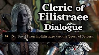 Baldurs Gate 3 Cleric of Eilistraee Dialogue [upl. by Odicalp190]