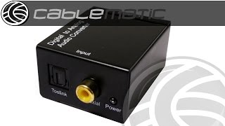 Conversor de audio digital a analógico toslink coaxial RCA distribuido por CABLEMATIC ® [upl. by Sherer]