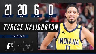 Tyrese Haliburton records CAREERHIGH 20 AST with 0 TOs 🔥  NBA on ESPN [upl. by Andrews]