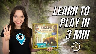 How To Play Trekking The National Parks Quick Board Game Rules [upl. by Alyose]